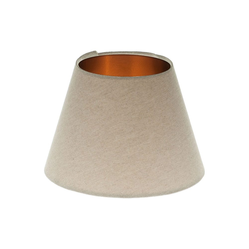 Light Beige Empire Lampshade Brushed Copper Inner