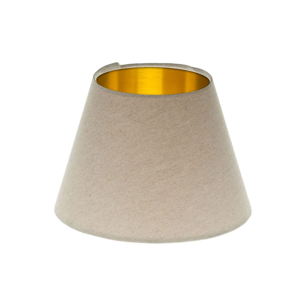 Light Beige Empire Lampshade Brushed Gold Inner