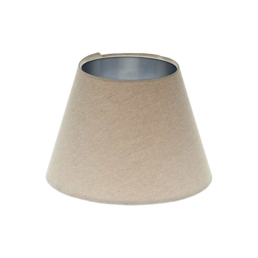 Light Beige Empire Lampshade Brushed Silver Inner