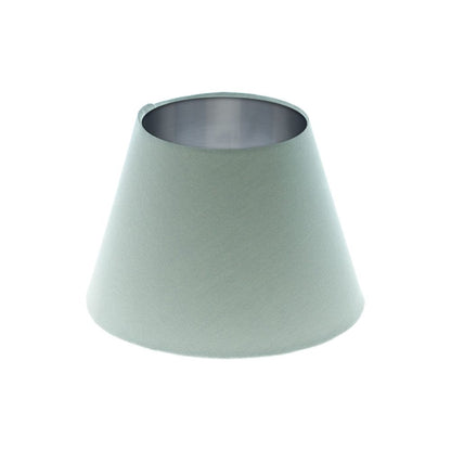 Light Grey Empire Lampshade Brushed Silver Inner