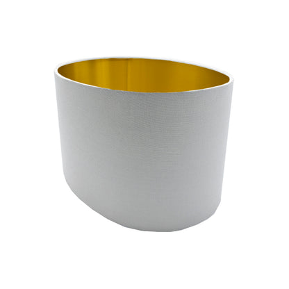 Light Grey Oval Lampshade
