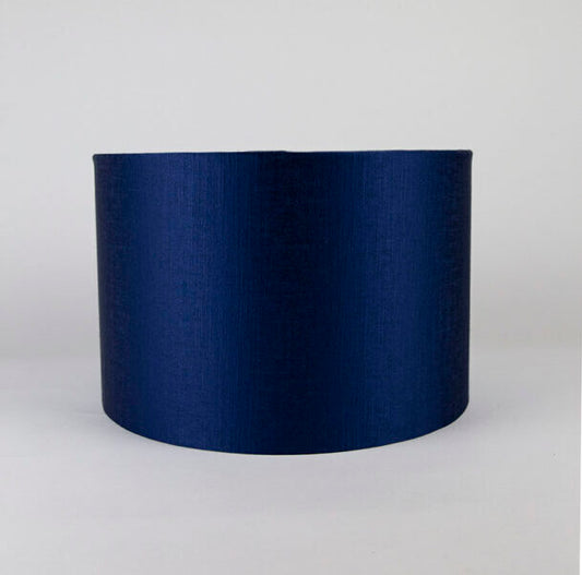 Midnight Blue Satin Drum Lampshade