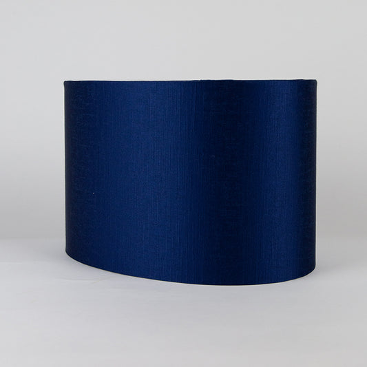 Midnight Blue Satin Oval Lampshade