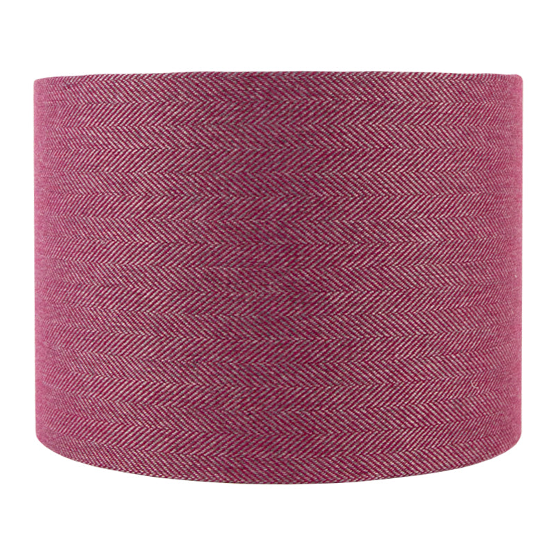Mulberry Herringbone Drum Lampshade