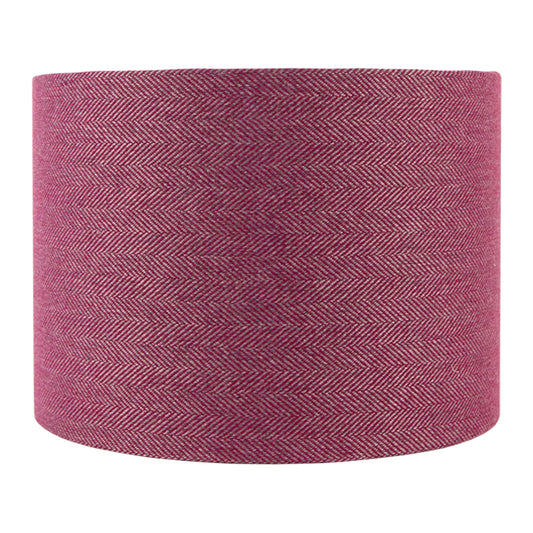 Mulberry Herringbone Drum Lampshade