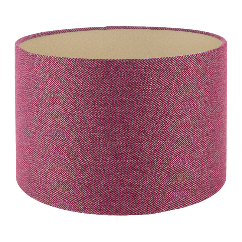 Mulberry Herringbone Drum Lampshade