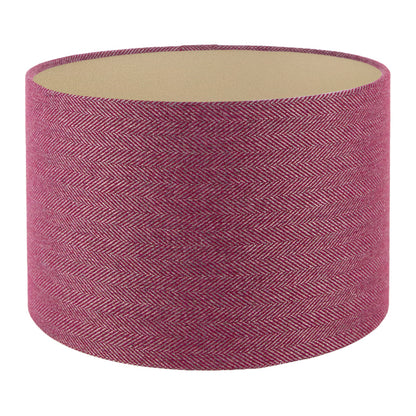 Mulberry Herringbone Drum Lampshade