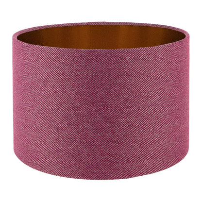 Mulberry Herringbone Drum Lampshade