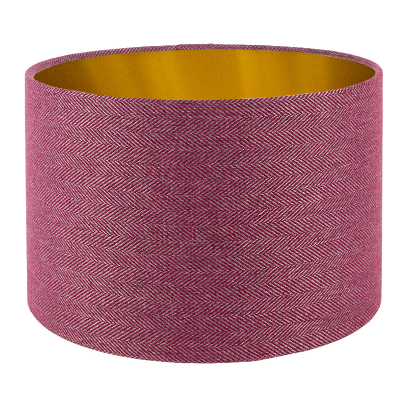 Mulberry Herringbone Drum Lampshade