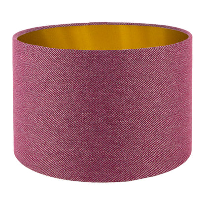 Mulberry Herringbone Drum Lampshade