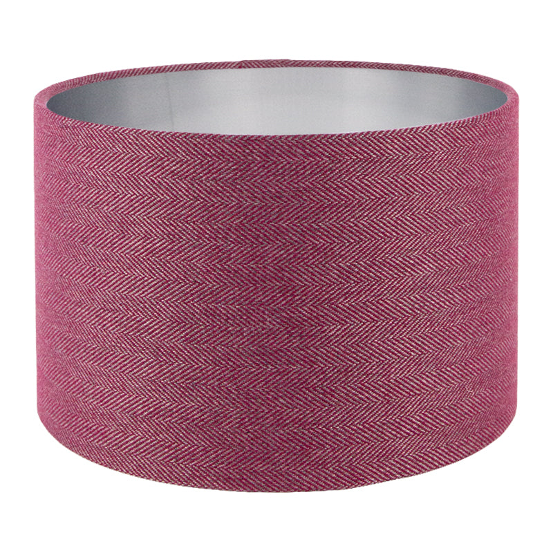 Mulberry Herringbone Drum Lampshade
