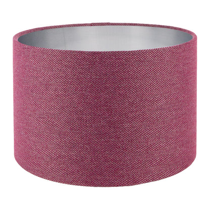 Mulberry Herringbone Drum Lampshade