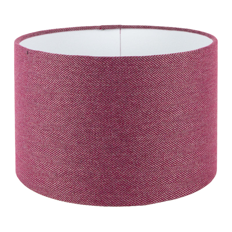 Mulberry Herringbone Drum Lampshade