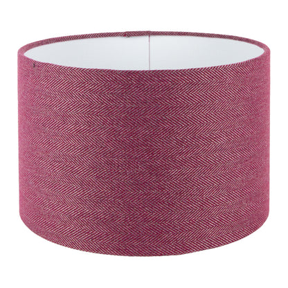 Mulberry Herringbone Drum Lampshade
