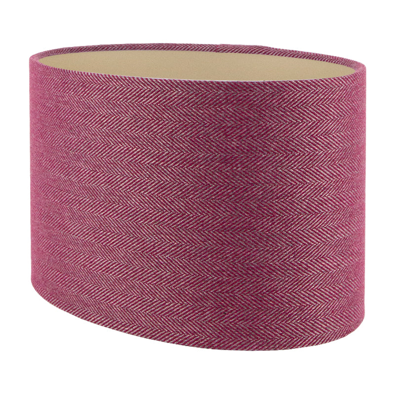 Mulberry Herringbone Oval Lampshade