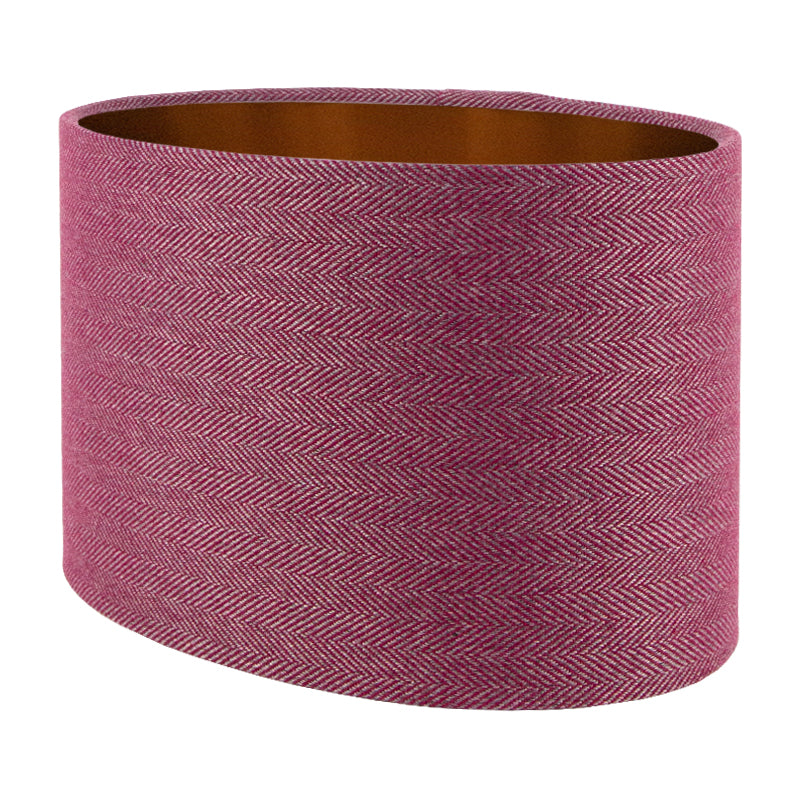 Mulberry Herringbone Oval Lampshade