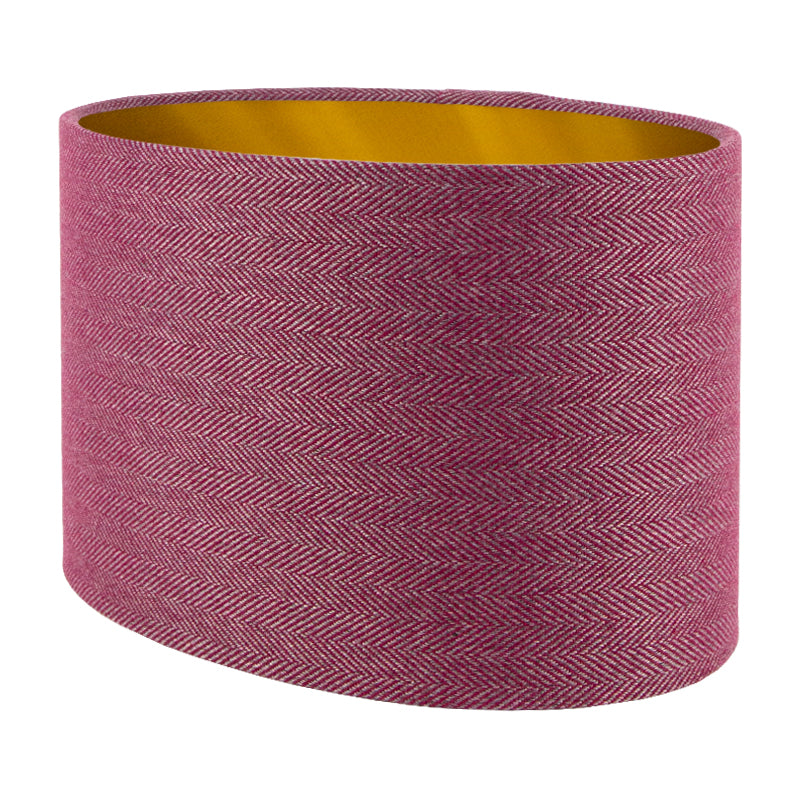 Mulberry Herringbone Oval Lampshade