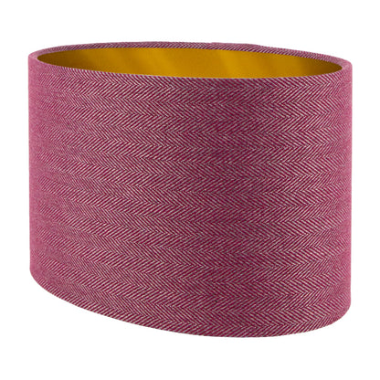 Mulberry Herringbone Oval Lampshade