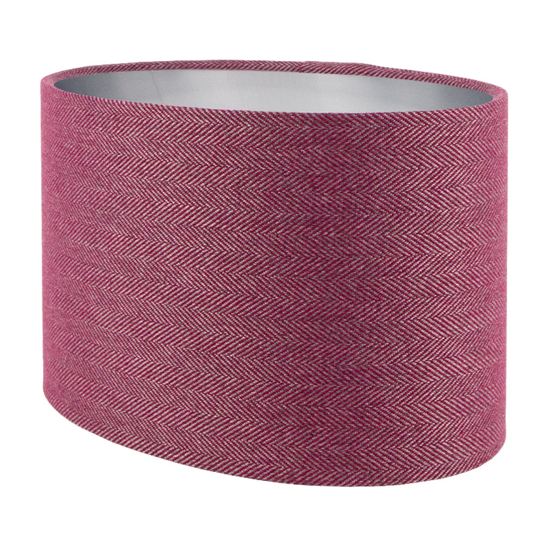 Mulberry Herringbone Oval Lampshade