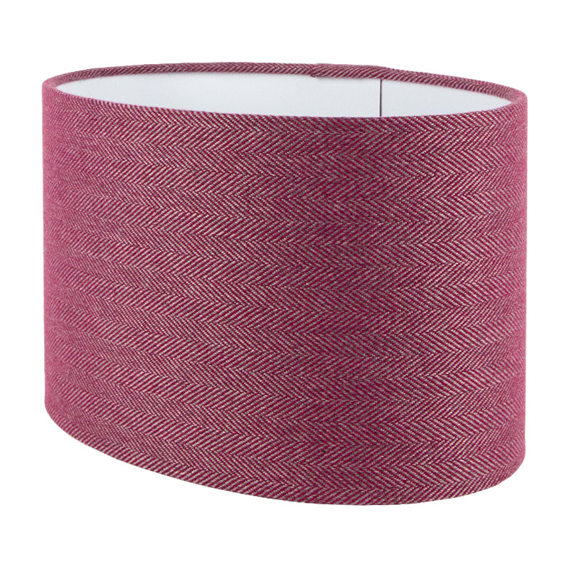 Mulberry Herringbone Oval Lampshade