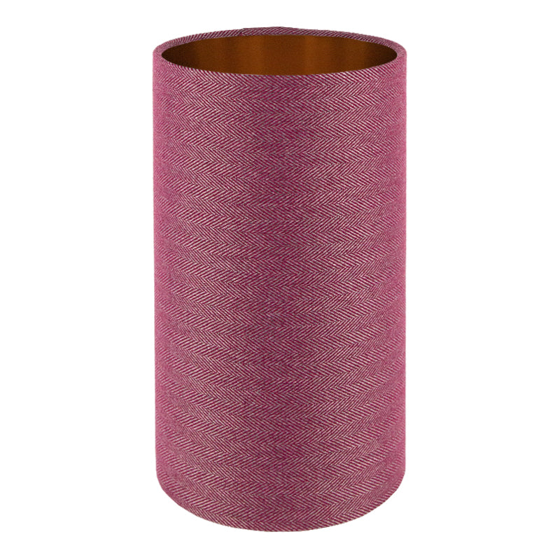 Mulberry Herringbone Tall Drum Lampshade