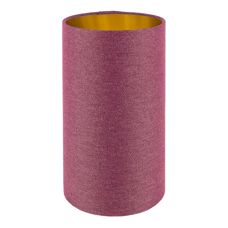 Mulberry Herringbone Tall Drum Lampshade
