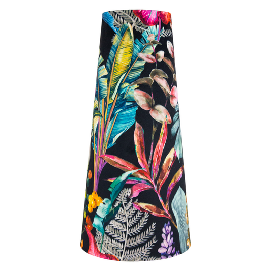 Oasis Black Velvet Tall Tapered Lampshade