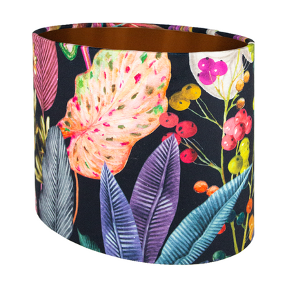 Oasis Black Velvet Oval Lampshade