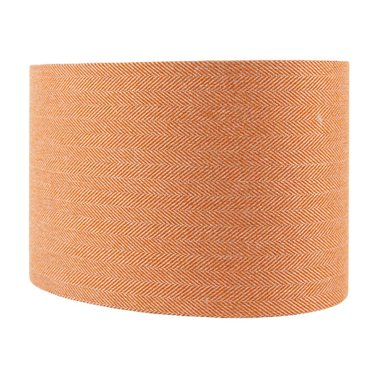 Orange Herringbone Oval Lampshade