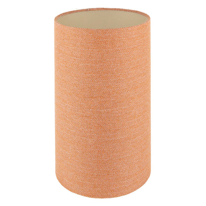 Orange Herringbone Tall Drum Lampshade