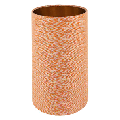Orange Herringbone Tall Drum Lampshade