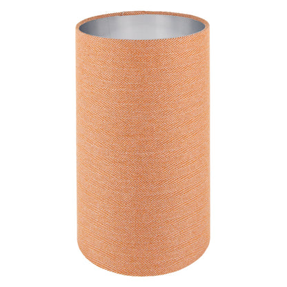 Orange Herringbone Tall Drum Lampshade