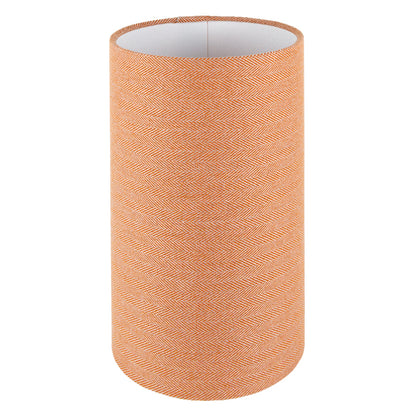 Orange Herringbone Tall Drum Lampshade