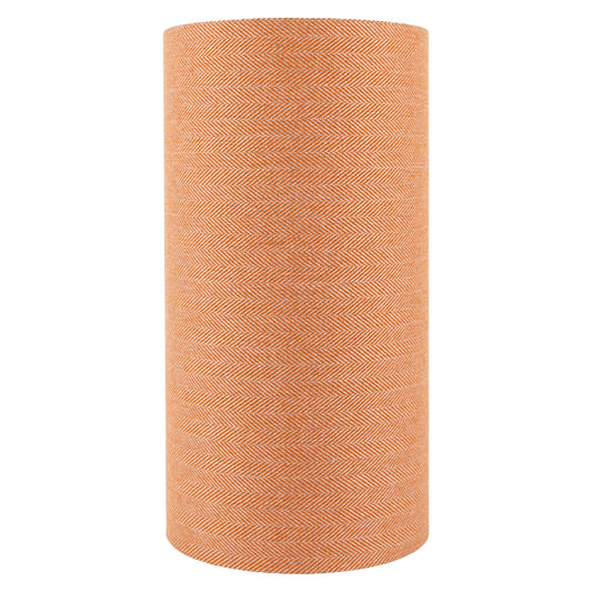 Orange Herringbone Tall Drum Lampshade