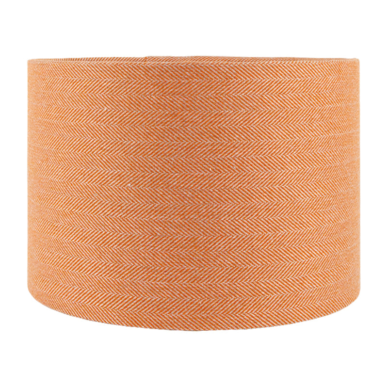 Orange Herringbone Drum Lampshade