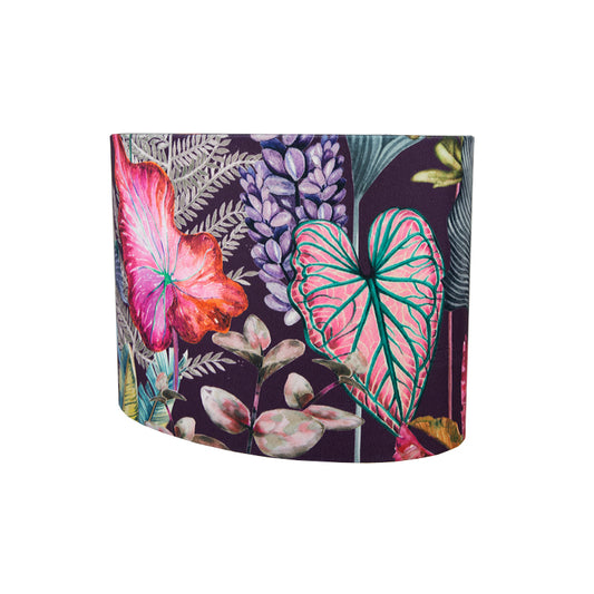 Oasis Aubergine Velvet Oval Lampshade
