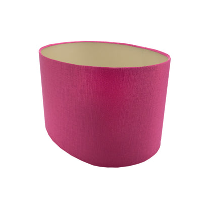 Bright Pink Satin Oval Lampshade