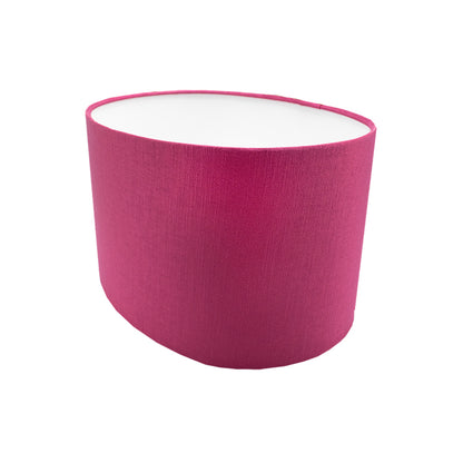 Bright Pink Satin Oval Lampshade