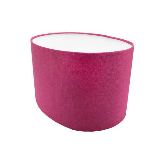 Bright Pink Satin Oval Lampshade