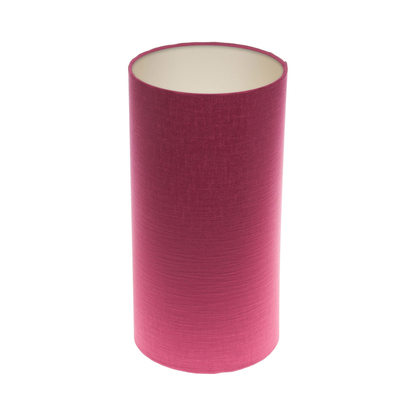 Pink Satin Tall Drum Lampshade Champagne Inner