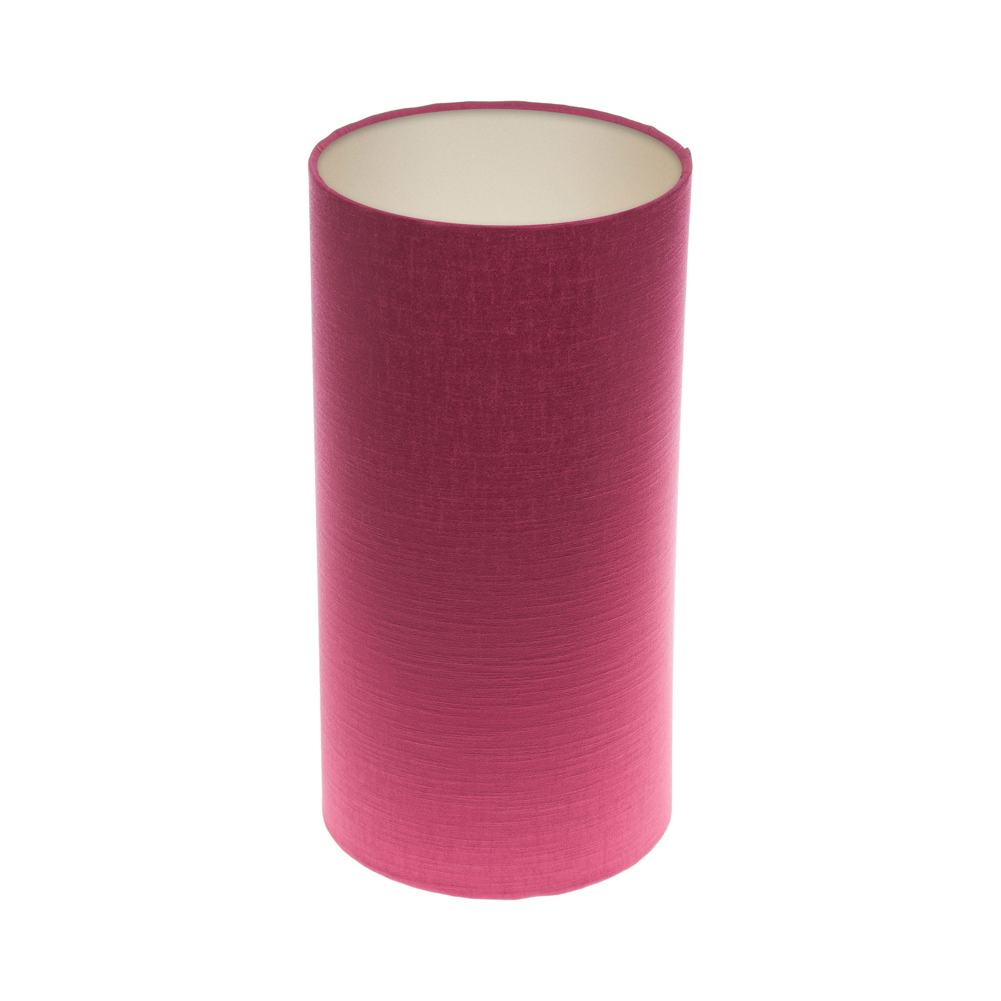 Pink Satin Tall Drum Lampshade Champagne Inner