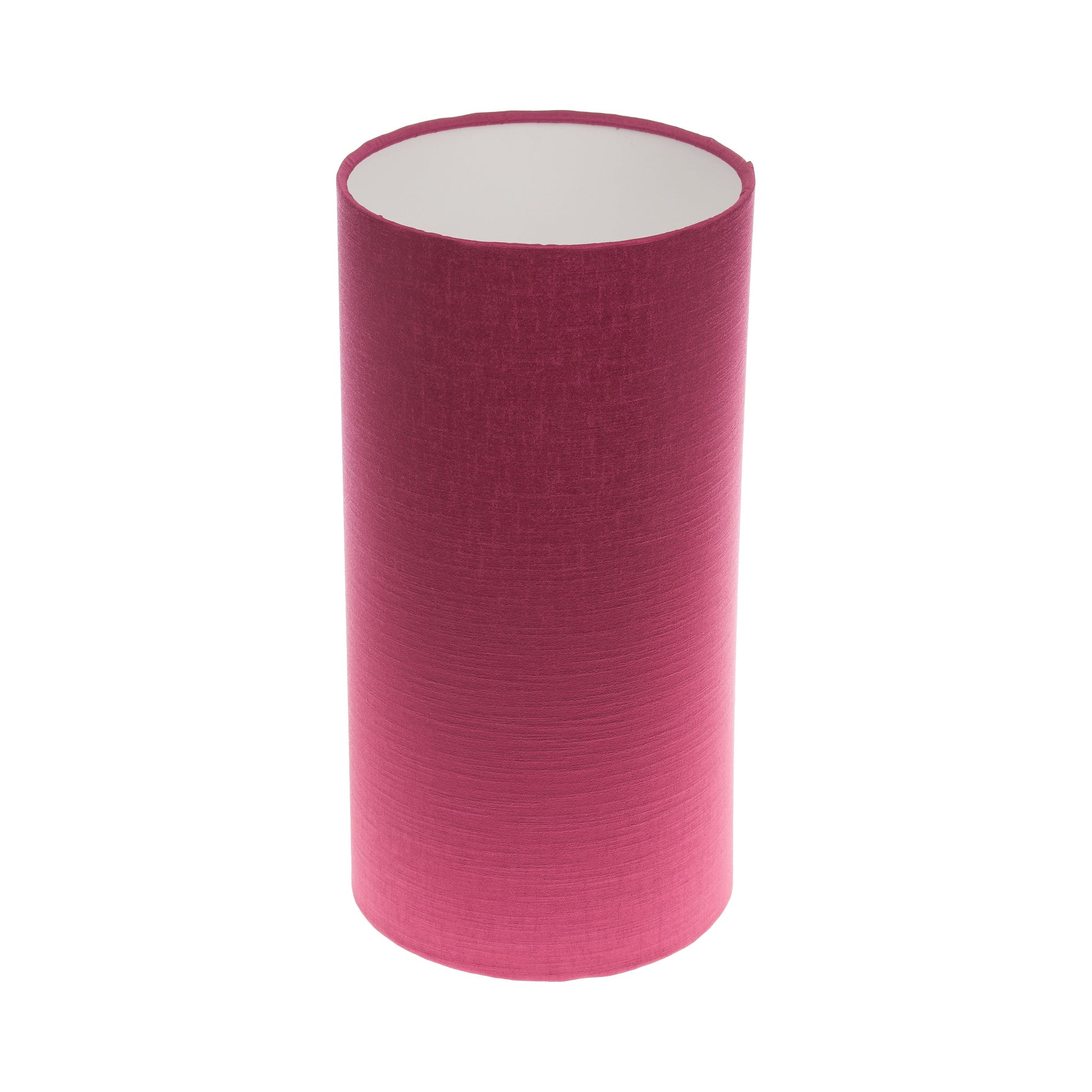 Pink Satin Tall Drum Lampshade