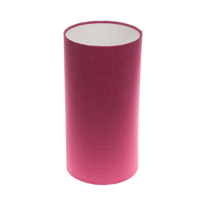 Pink Satin Tall Drum Lampshade