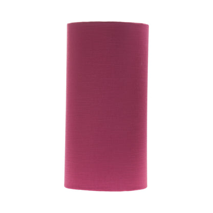 Pink Satin Tall Drum Lampshade