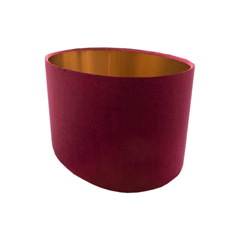 Red Velvet Oval Lampshade