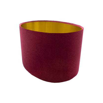 Red Velvet Oval Lampshade
