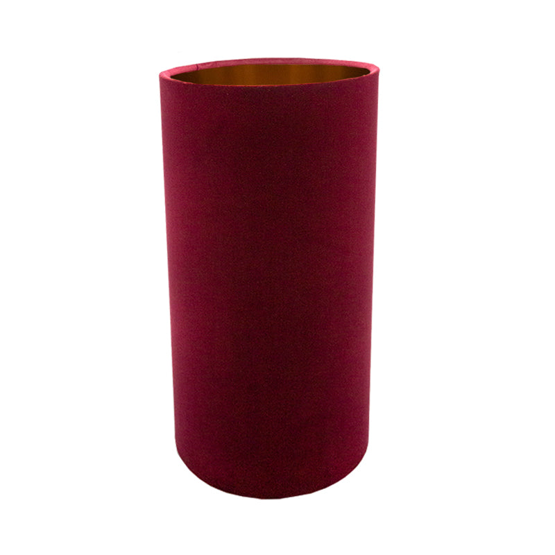 Red Velvet Tall Drum Lampshade