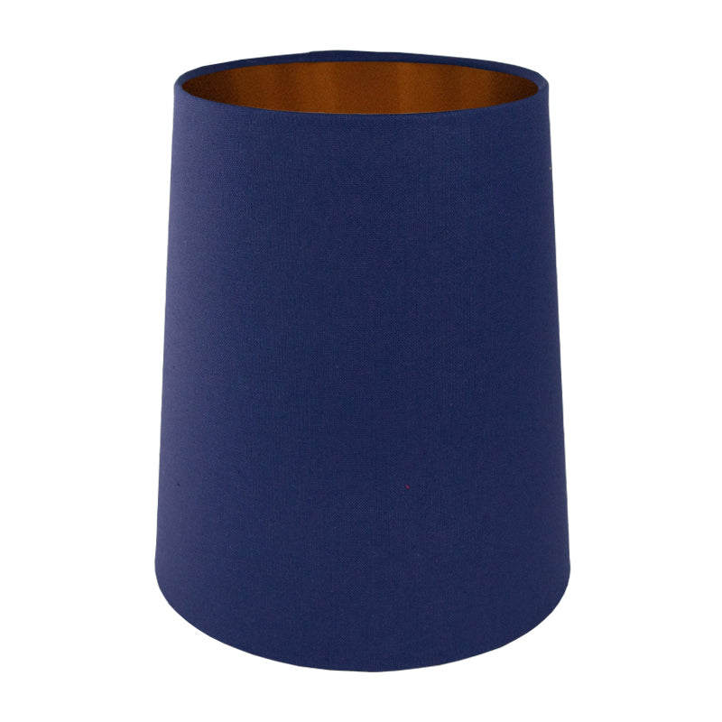 Regal Blue Cotton Tall French Drum Lampshade