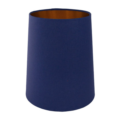 Regal Blue Cotton Tall French Drum Lampshade