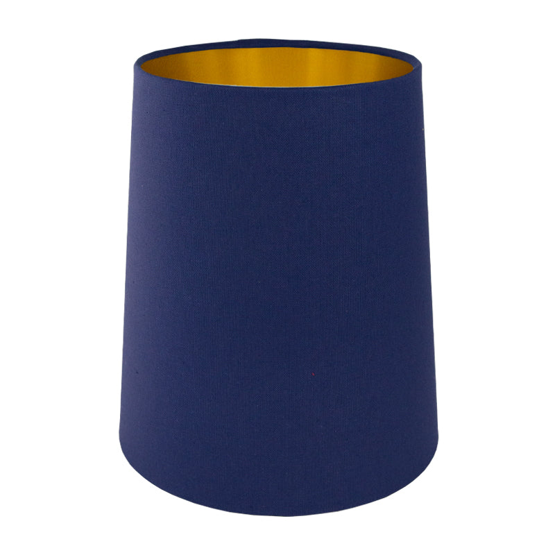 Regal Blue Cotton Tall French Drum Lampshade